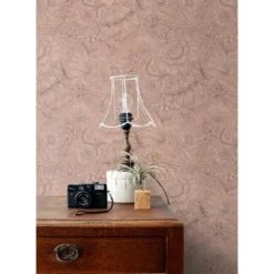 ESTAhome behang bloemmotief terracotta roze - 53 x 1005 cm