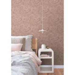 ESTAhome behang bloemmotief terracotta roze - 53 x 1005 cm