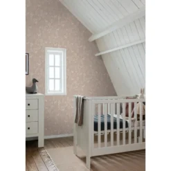 ESTAhome behang bos met bosdieren oudroze - 53 x 1005 cm