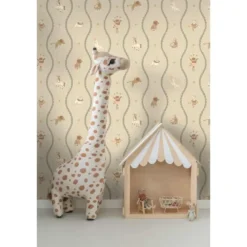 ESTAhome behang circus figuren groen - 50 x 900 cm