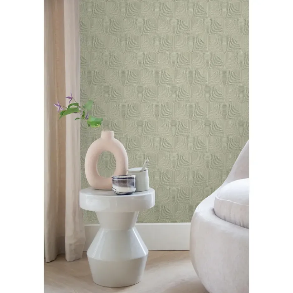ESTAhome behang 3D-motief groen - 50 x 900 cm