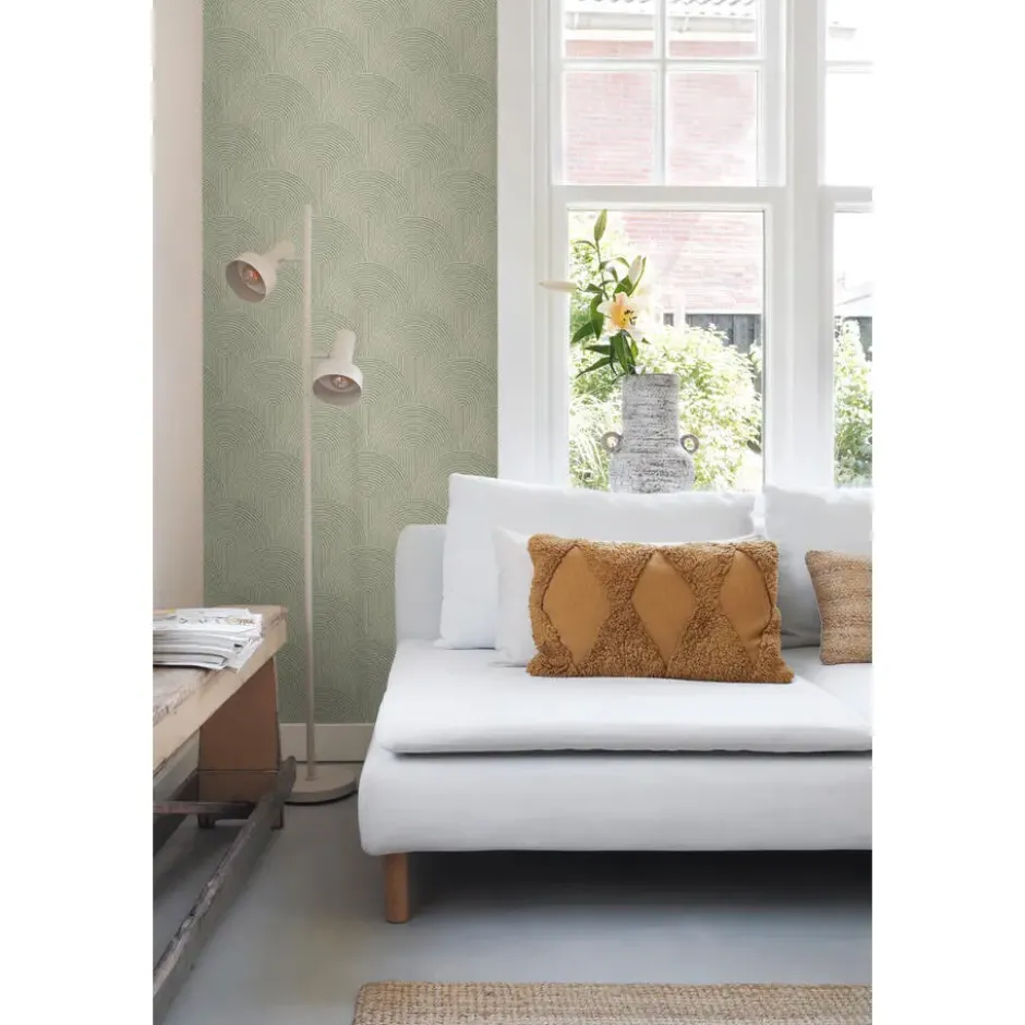 ESTAhome behang 3D-motief groen - 50 x 900 cm