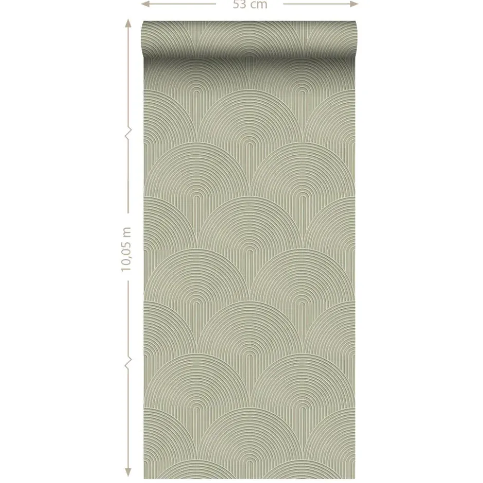 ESTAhome behang 3D-motief groen - 50 x 900 cm