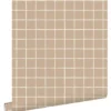 ESTAhome behang geblokt motief bruin - 50 x 900 cm