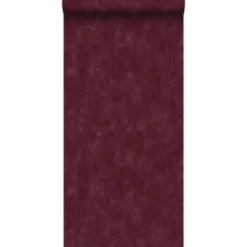 ESTAhome behang - geschilderd effect - bordeaux rood - 0.53 x 10.05 m