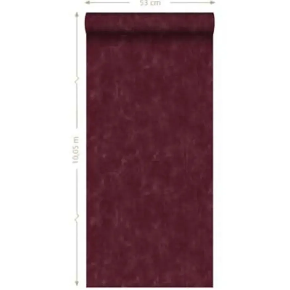 ESTAhome behang - geschilderd effect - bordeaux rood - 0.53 x 10.05 m