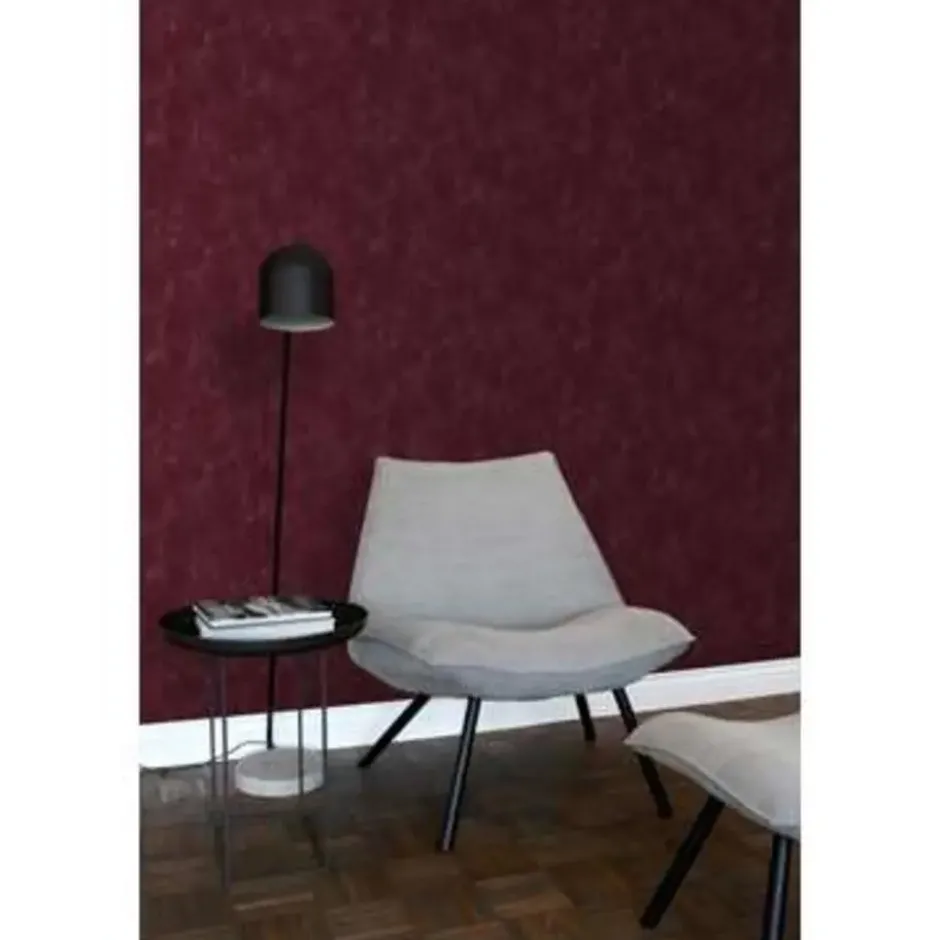ESTAhome behang - geschilderd effect - bordeaux rood - 0.53 x 10.05 m