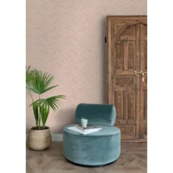 ESTAhome behang getekende bladeren terracotta roze - 53 x 1005 cm