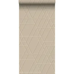 ESTAhome behang grafisch 3D motief beige - 50 x 900 cm