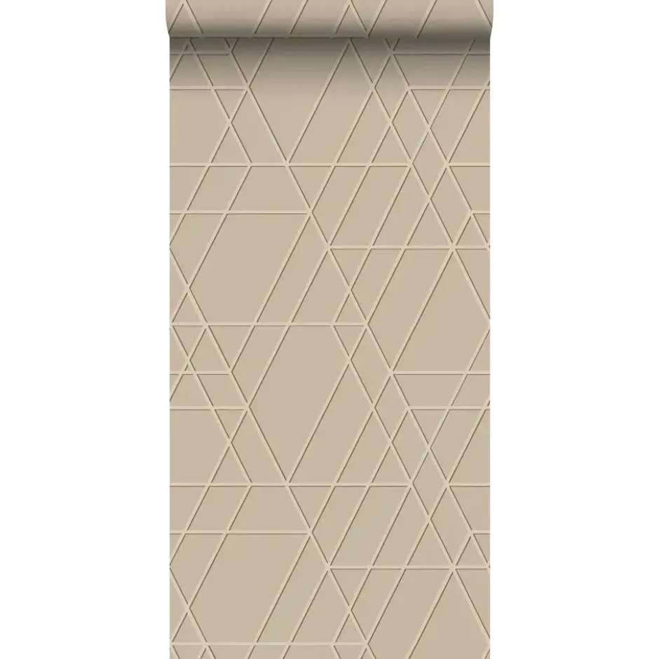ESTAhome behang grafisch 3D motief beige - 50 x 900 cm