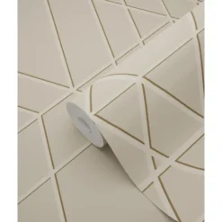 ESTAhome behang grafisch 3D motief beige - 50 x 900 cm
