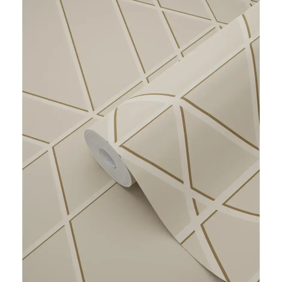 ESTAhome behang grafisch 3D motief beige - 50 x 900 cm