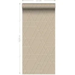 ESTAhome behang grafisch 3D motief beige - 50 x 900 cm