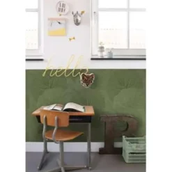 ESTAhome behang - grote bladeren - vergrijsd groen - 53 cm x 10.05 m