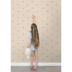 ESTAhome behang hartjes beige - 53 x 1005 cm