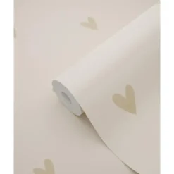 ESTAhome behang hartjes beige - 53 x 1005 cm