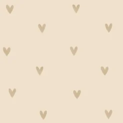 ESTAhome behang hartjes beige - 53 x 1005 cm