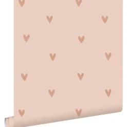 ESTAhome behang hartjes roze - 53 x 1005 cm