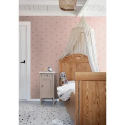 ESTAhome behang hartjes roze - 53 x 1005 cm
