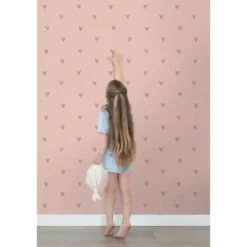 ESTAhome behang hartjes roze - 53 x 1005 cm
