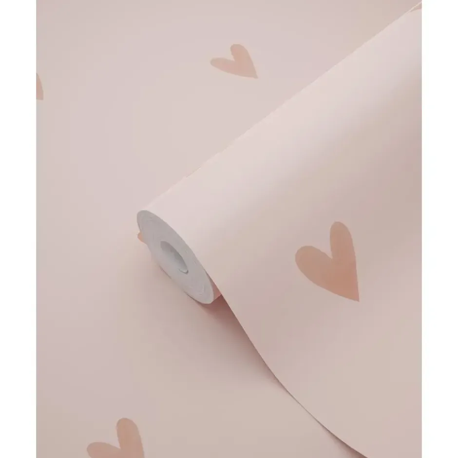 ESTAhome behang hartjes roze - 53 x 1005 cm