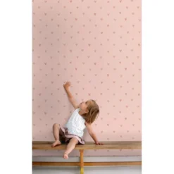 ESTAhome behang hartjes roze - 53 x 1005 cm