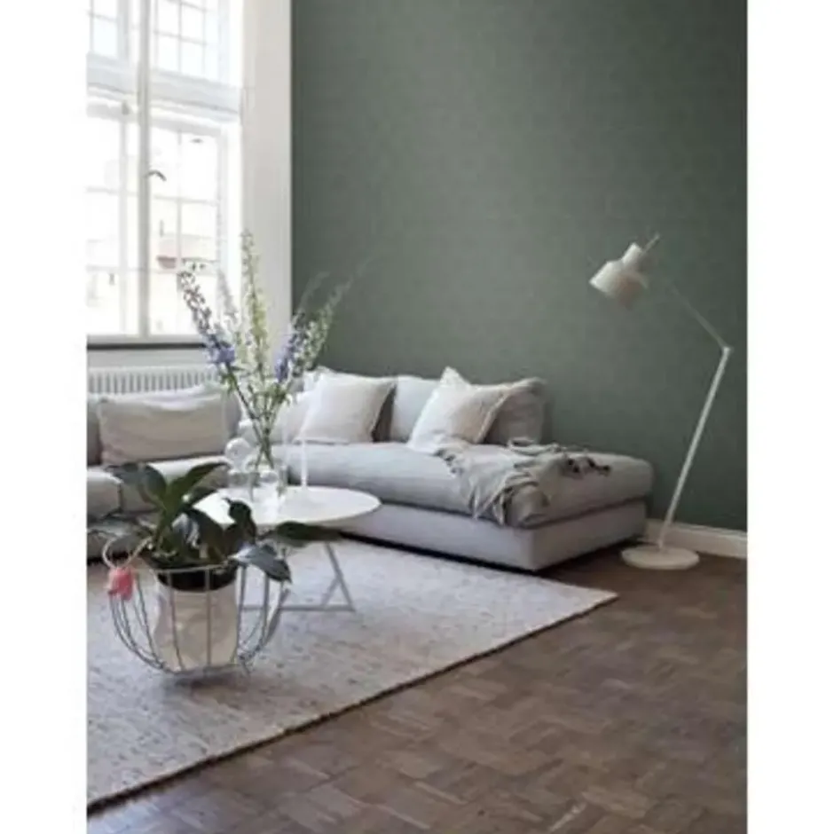 ESTAhome behang - honingraat-motief - groen en goud - 53 cm x 10,05 m