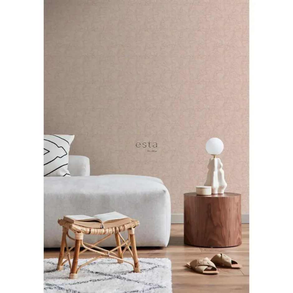 ESTAhome behang koraal terracotta roze - 50 x 900 cm