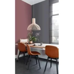 ESTAhome behang - linnenstructuur - bordeaux rood - 0.53 x 10.05 m