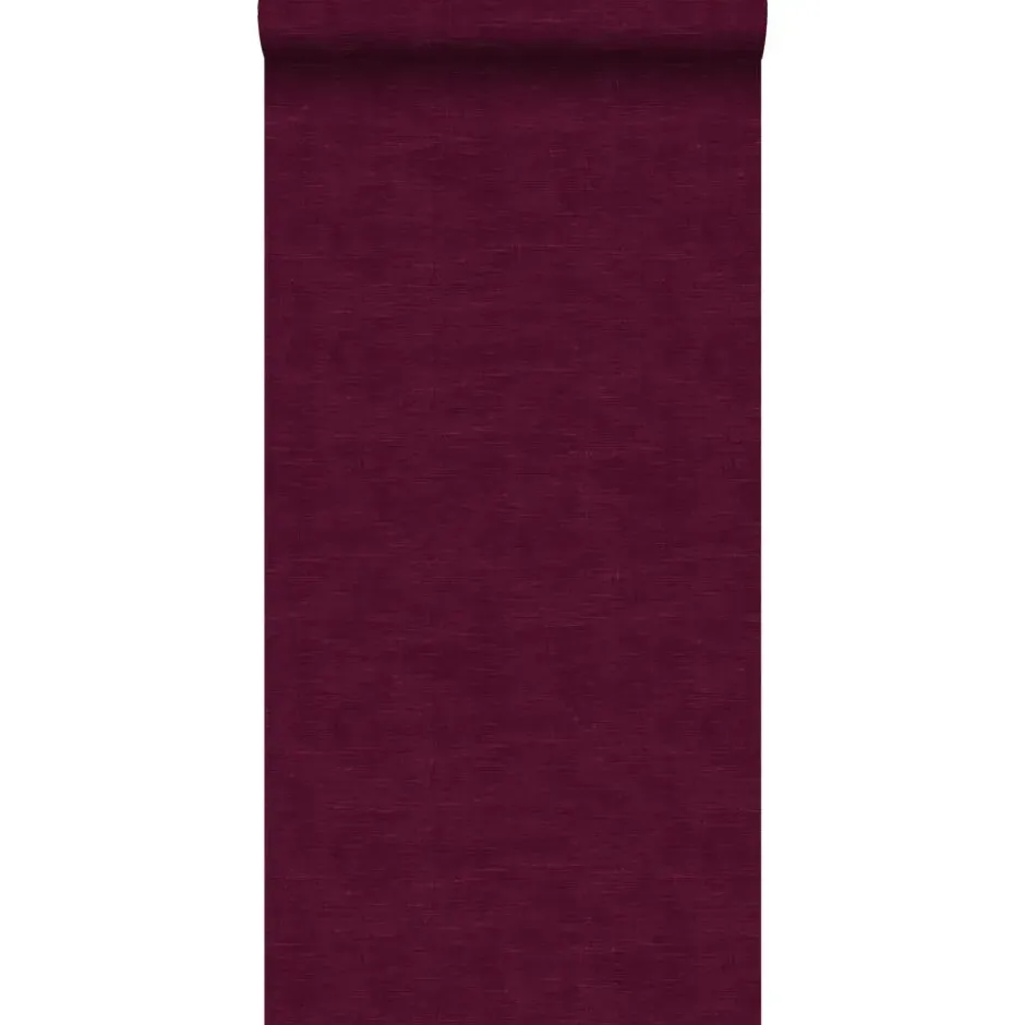 ESTAhome behang - linnenstructuur - bordeaux rood - 53 cm x 10,05 m