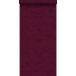 ESTAhome behang - linnenstructuur - bordeaux rood - 53 cm x 10,05 m