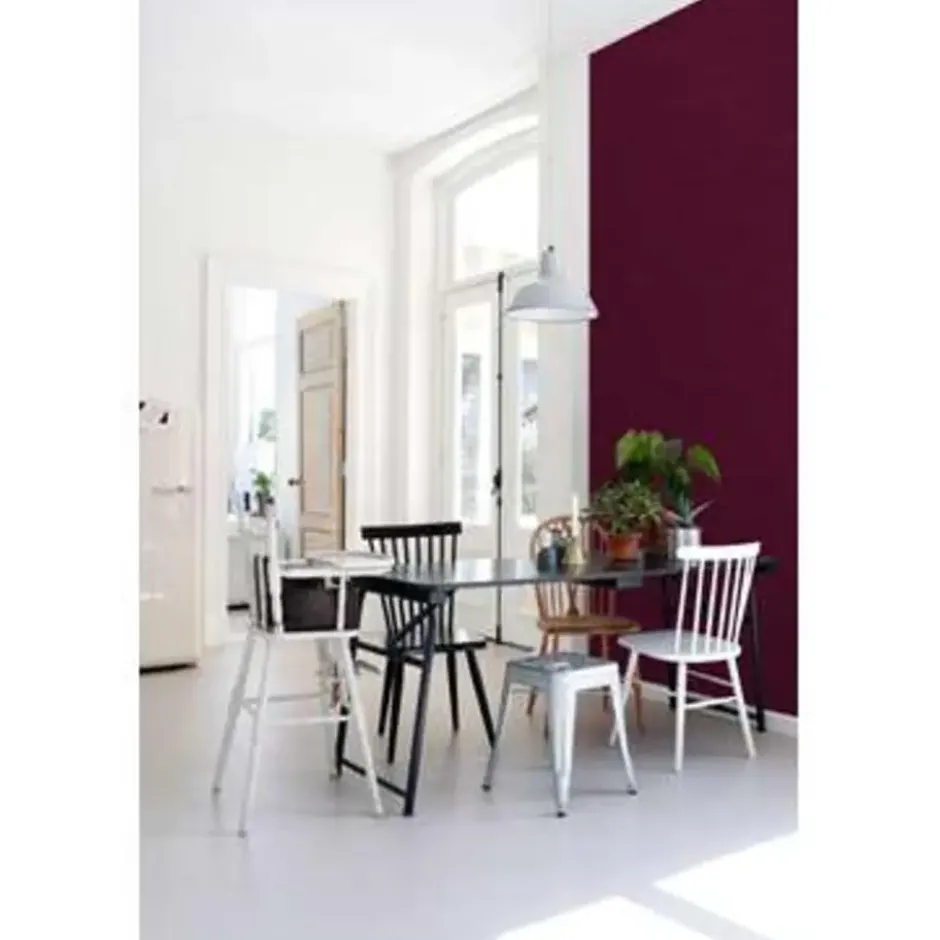 ESTAhome behang - linnenstructuur - bordeaux rood - 53 cm x 10,05 m