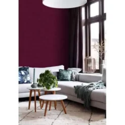 ESTAhome behang - linnenstructuur - bordeaux rood - 53 cm x 10,05 m