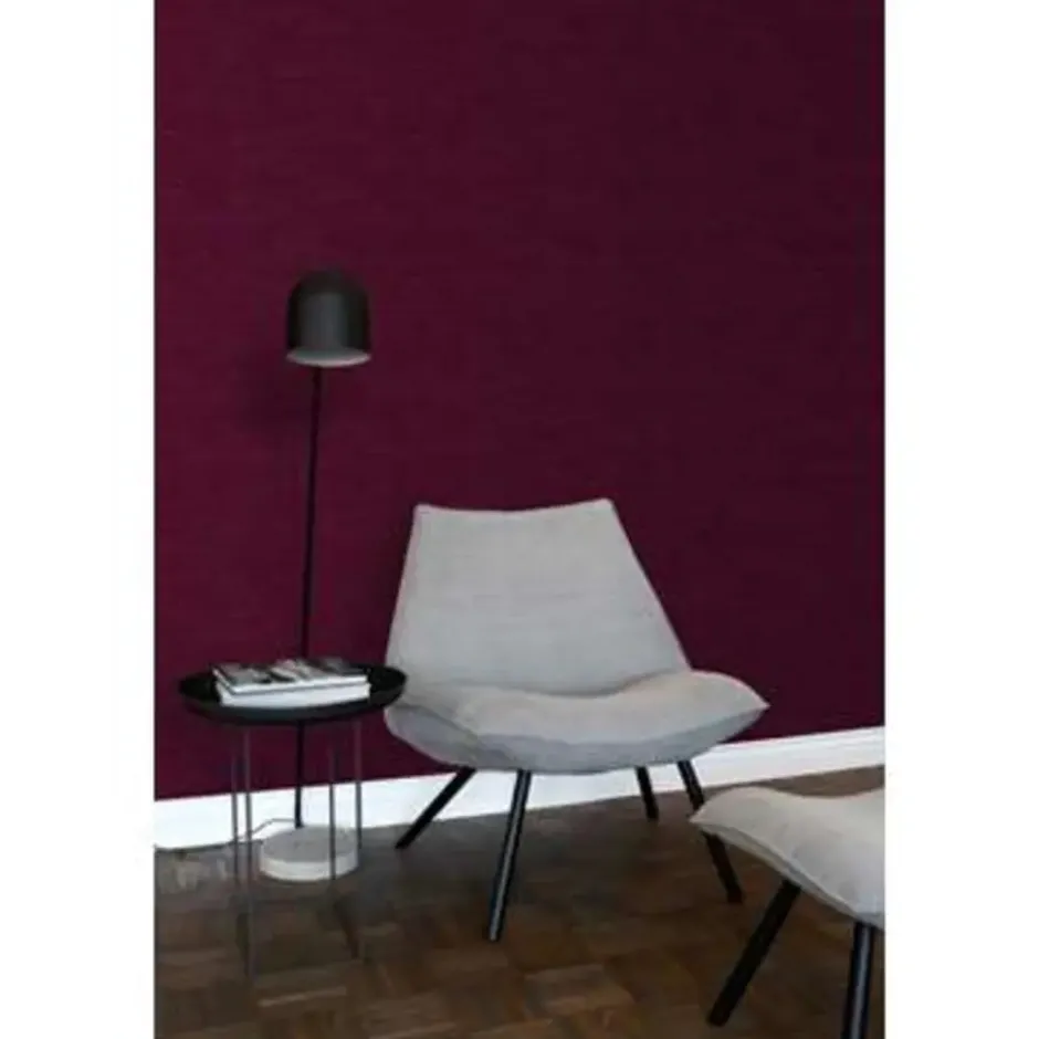ESTAhome behang - linnenstructuur - bordeaux rood - 53 cm x 10,05 m