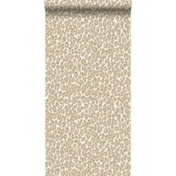 ESTAhome behang - panterprint - donker beige - 0.53 x 10.05 m