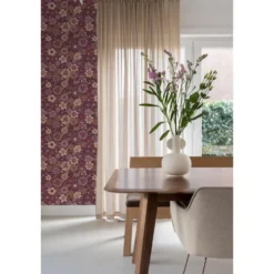 ESTAhome behang retro bloemen mauve paars - 50 x 900 cm