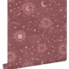 ESTAhome behang sterrenhemel bordeaux rood - 50 x 900 cm