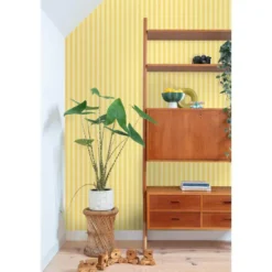 ESTAhome behang strepen geel - 50 x 900 cm