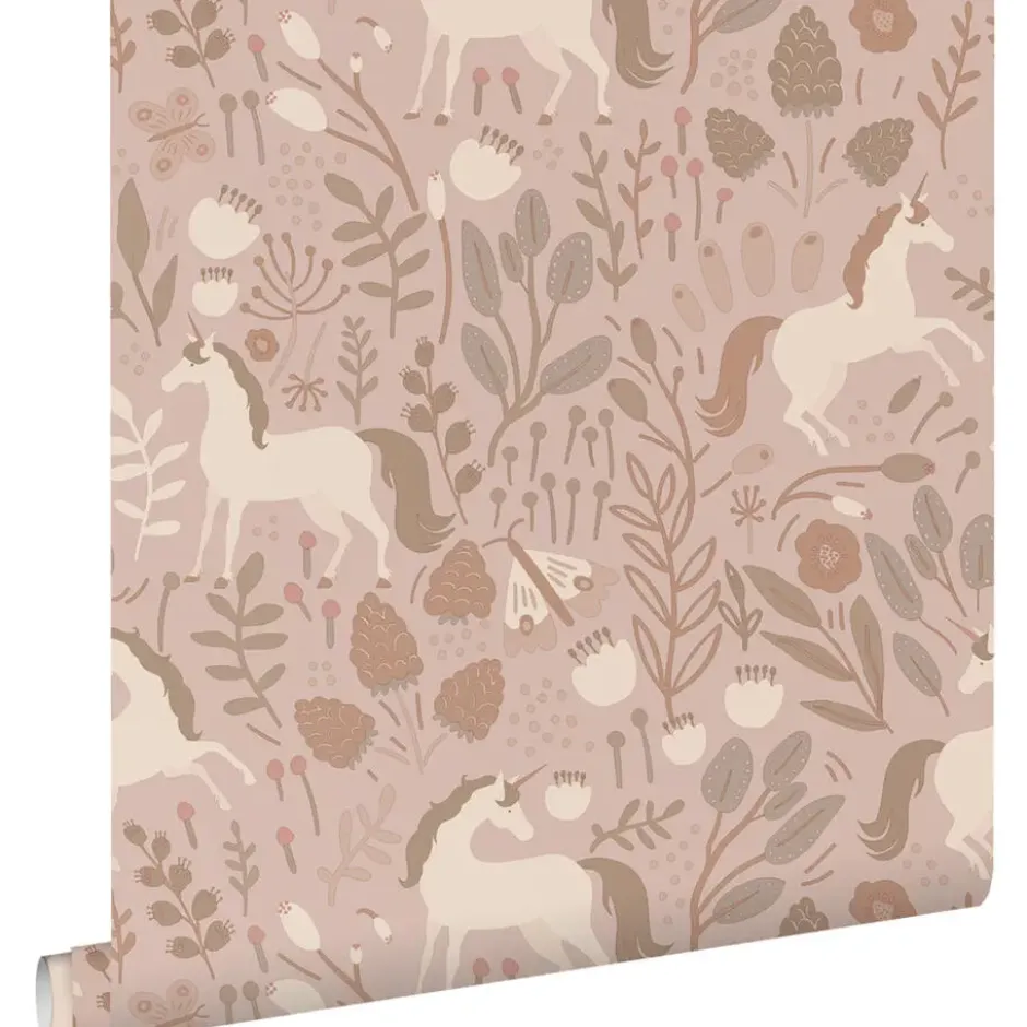 ESTAhome behang unicorns oudroze - 53 x 1005 cm