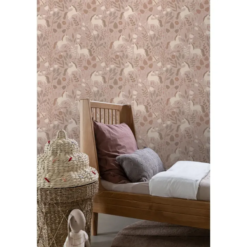 ESTAhome behang unicorns oudroze - 53 x 1005 cm