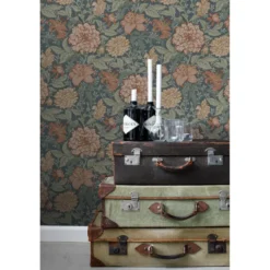 ESTAhome behang vintage bloemen vergrijsd blauw - 53 x 1005 cm
