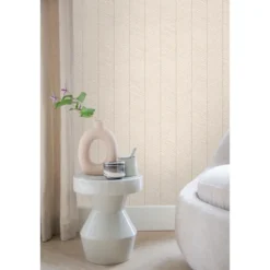 ESTAhome behang visgraat-motief zandkleurig en beige - 53 x 1005 cm