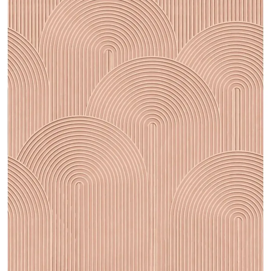 ESTAhome fotobehang 3D-motief terracotta roze - 250 x 279 cm
