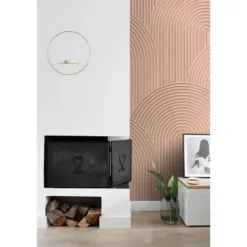 ESTAhome fotobehang 3D-motief terracotta roze - 250 x 279 cm