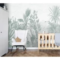 ESTAhome fotobehang jungle-motief groen - 300 x 279 cm
