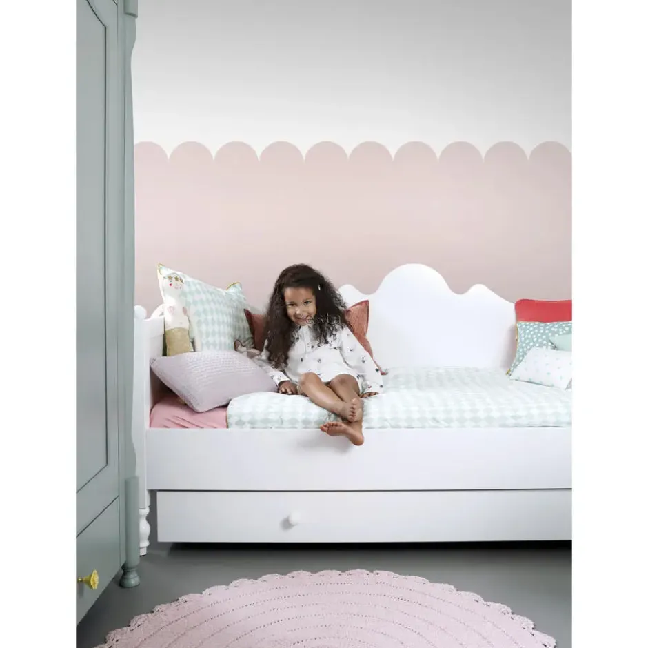 ESTAhome fotobehang lambrisering zacht roze - 100 x 279 cm