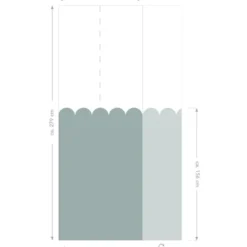 ESTAhome fotobehang lambrisering vintage blauw - 100 x 279 cm