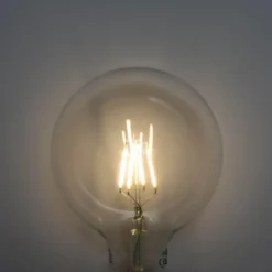 E27 3-staps dimbaar LED spiraal filament G125 4W 450 lm 3000K