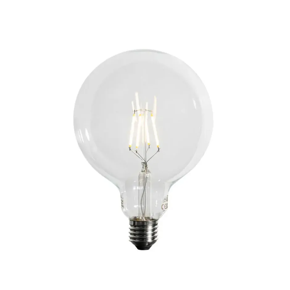 E27 3-staps dimbaar LED spiraal filament G125 4W 450 lm 3000K
