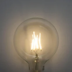 E27 3-staps dimbaar LED spiraal filament G125 4W 450 lm 3000K